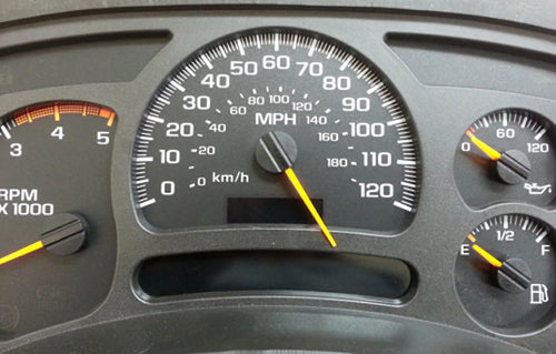 Chevy Silverado model year gauge failure causes quick fix table visual infographic