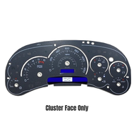 03-05 GM & Chevy Gas Instrument Cluster Applique Carbon Face (Cluster Face Only)