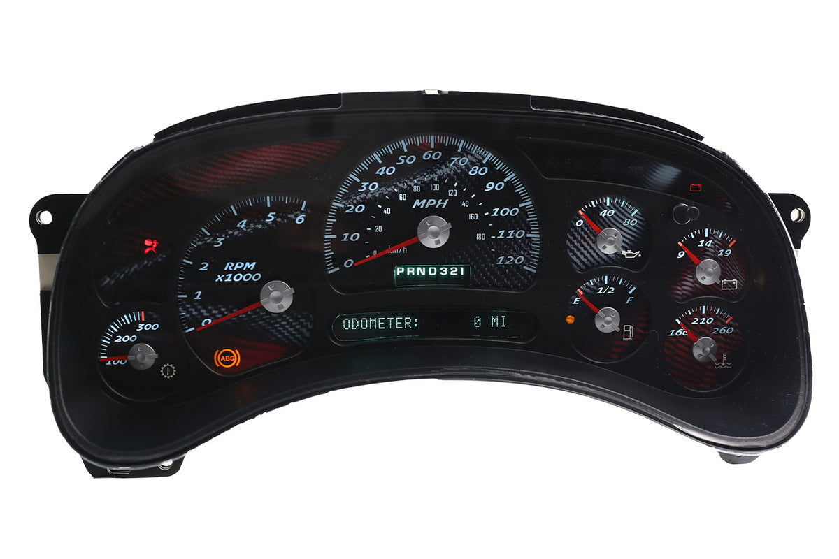 Corsa Rosso Custom 2003-2006 Chevy Silverado Instrument Cluster ...