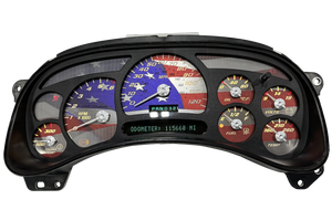 2003-2005 Silverado American Flag Custom Instrument Cluster