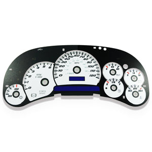 03-05 GM & Chevy Gas Instrument Cluster Applique White Face
