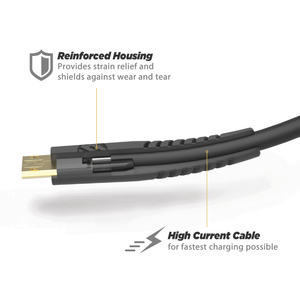 4ft. Heavy Duty Reversible Micro USB 3.0 to Micro USB Cable